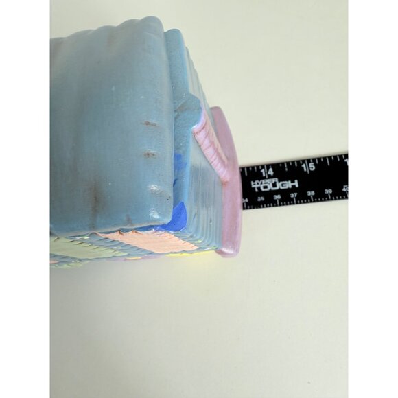 Patchwork Semi Truck Trinket Box Ceramic VTG 70s Kitschy Decor Rare OOAK Driver - Picture 11 of 16